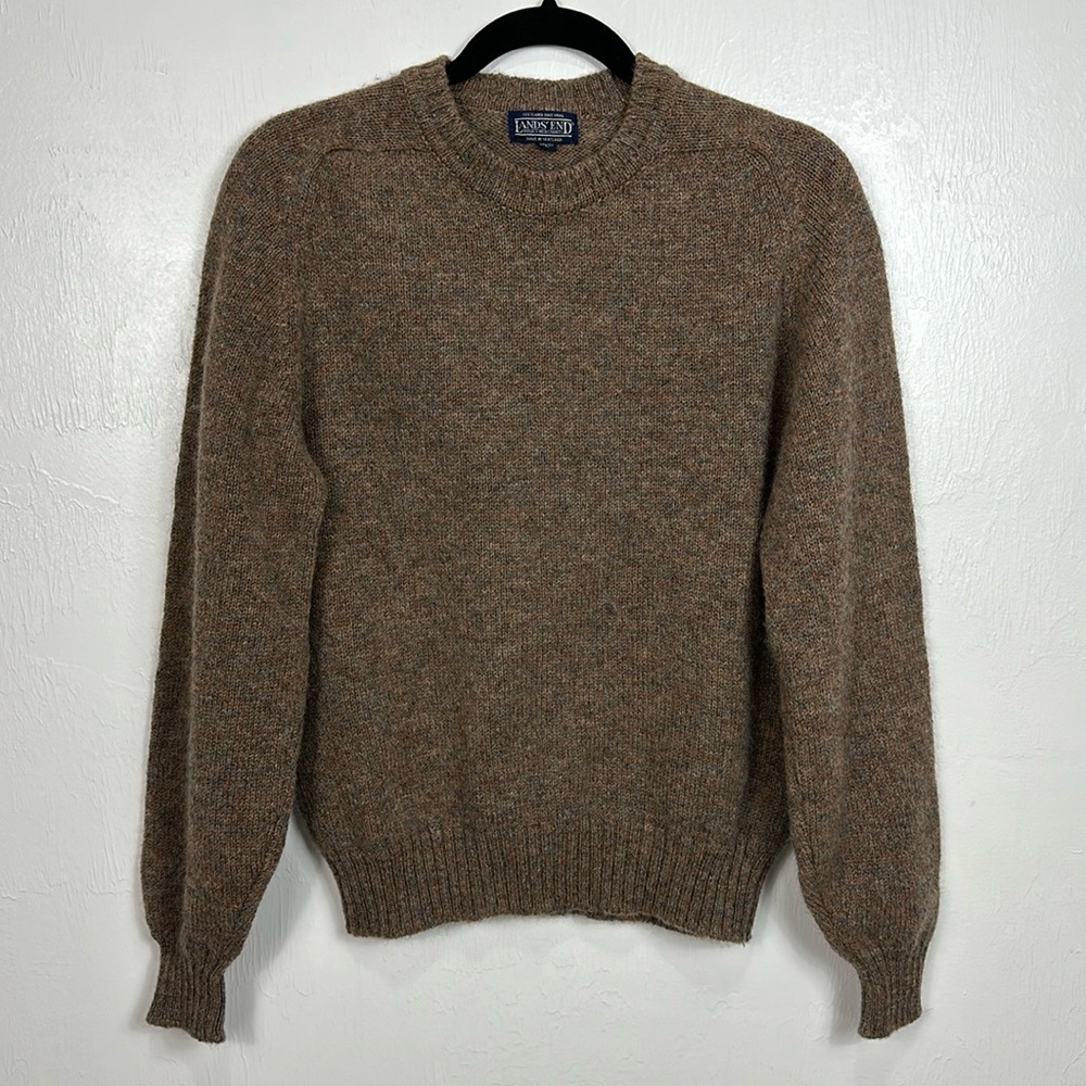 Lands' End Brown Crewneck Sweater